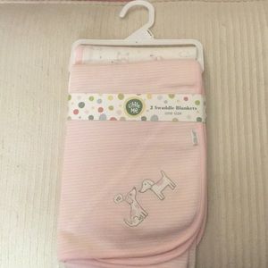 New Little Me Swaddle Blankets Set of Two